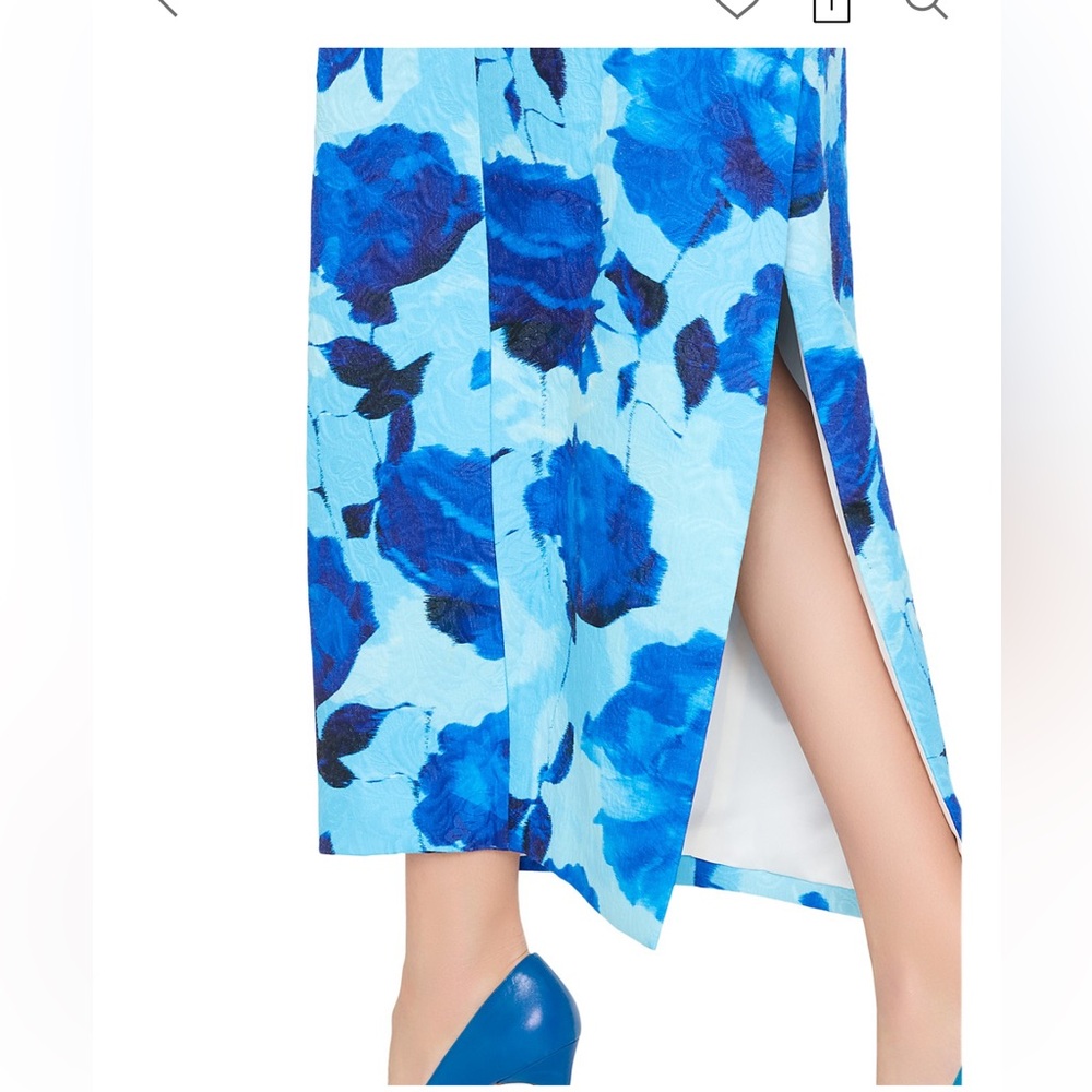 Milly Blue Floral Maxi Dress - Picture 4 of 5